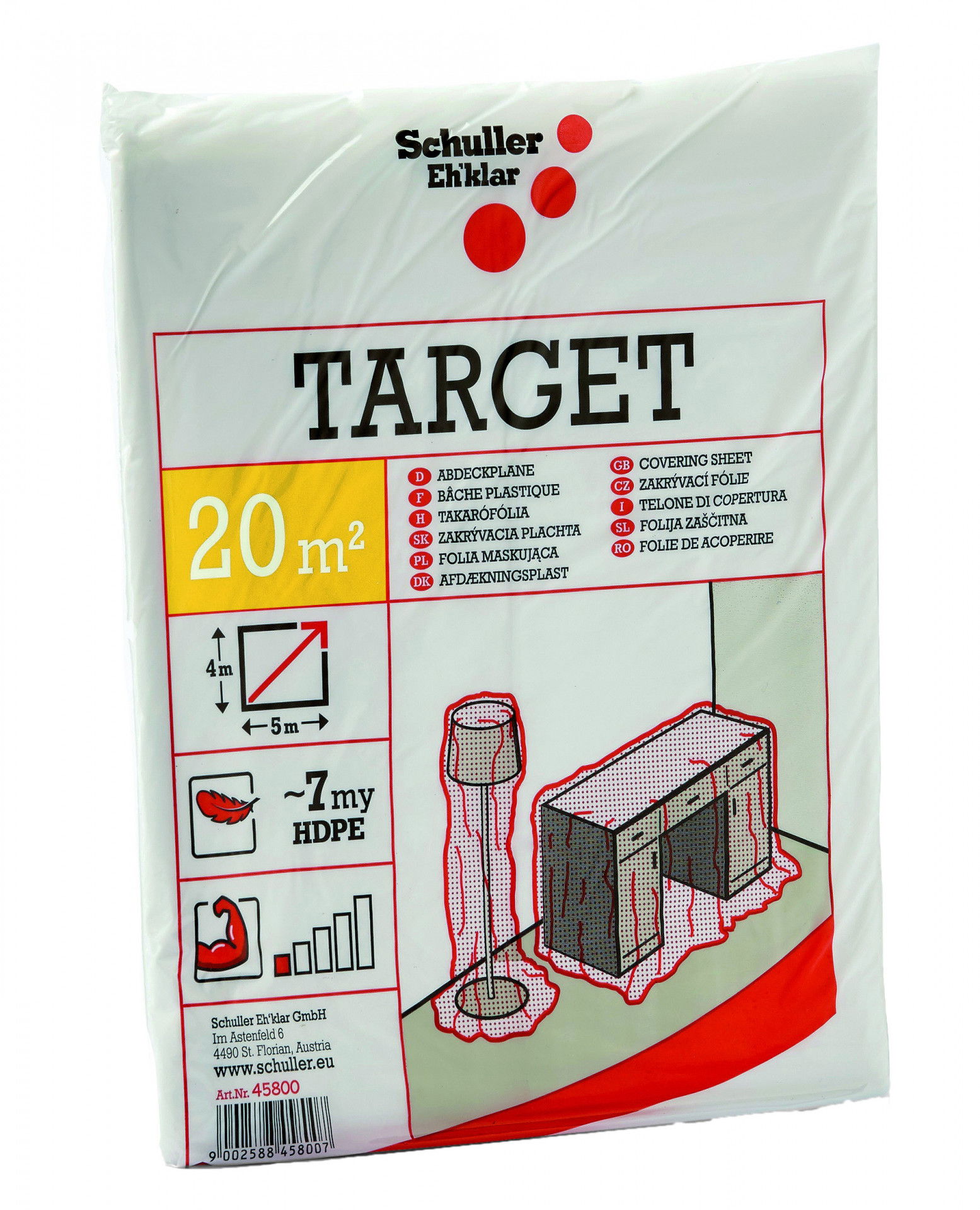 Schuller TARGET S7 takarófólia, HDPE, átlátszó, 7 my, 4 m x 12.5 m termék fő termékképe