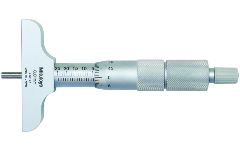 Mitutoyo Mélységmérő mikrométer cserélhető rúddal, 0-75 mm, 0.01 mm, 63.5x16 mm (129-110) termék fő termékképe