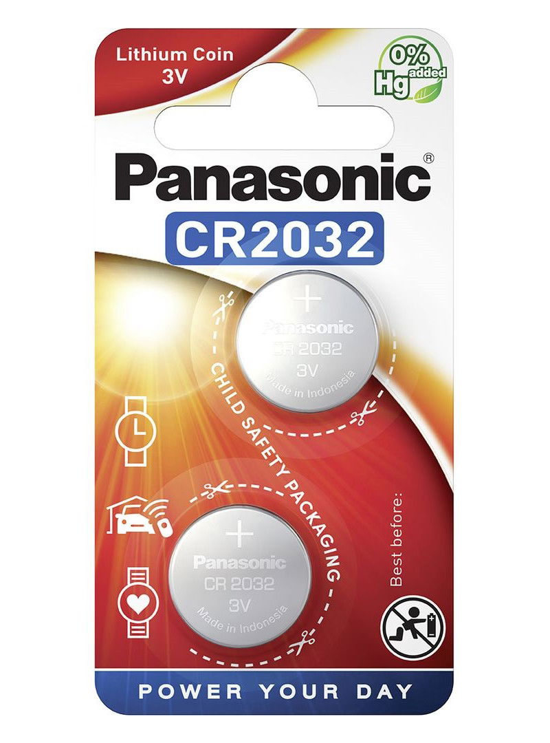 Panasonic CR2032 3V lítium gombelem, 2 db/bliszter termék fő termékképe