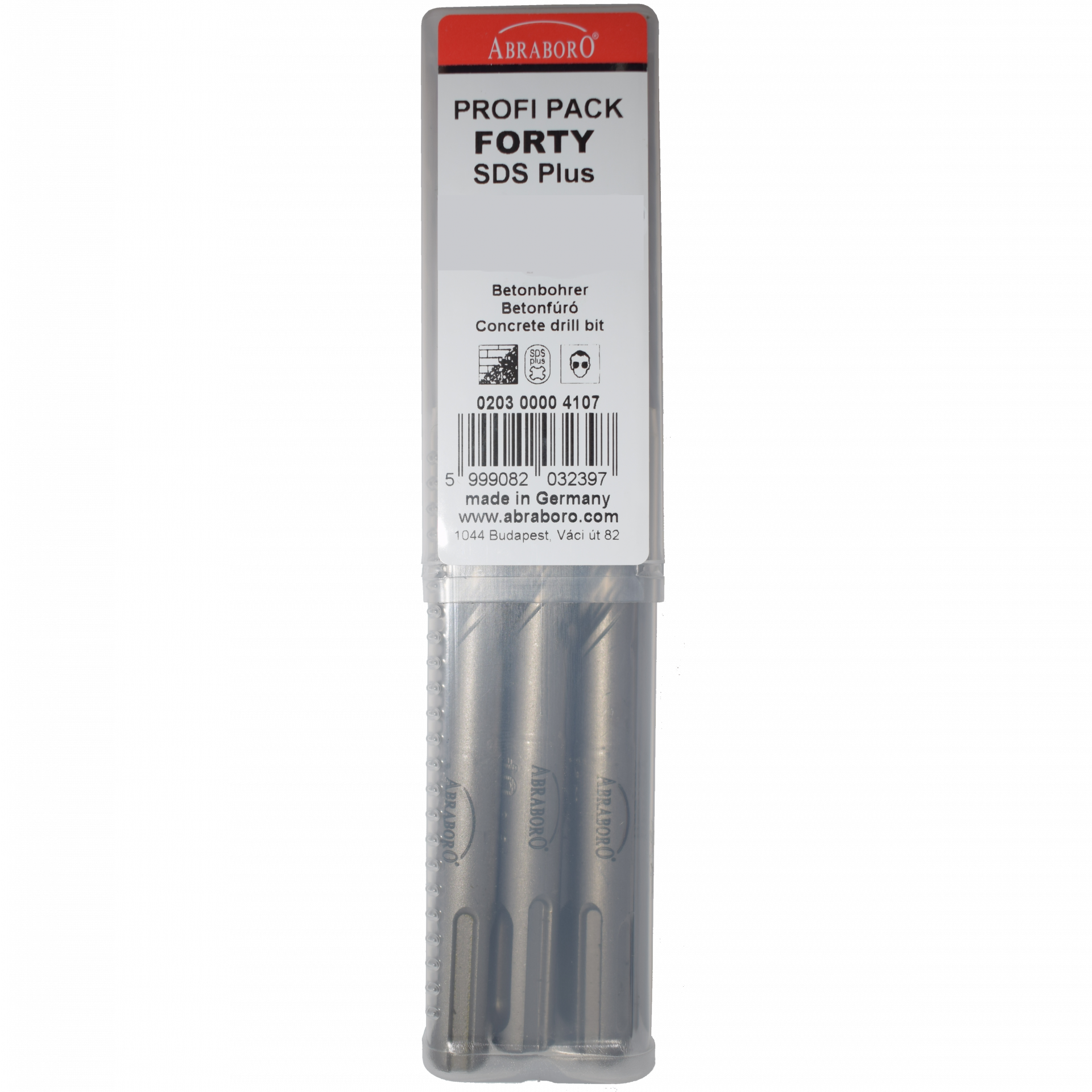 Abraboro 8 x 210 / 150 mm SDS-plus FORTY betonfúró Profi Pack, 10 db/csomag termék fő termékképe