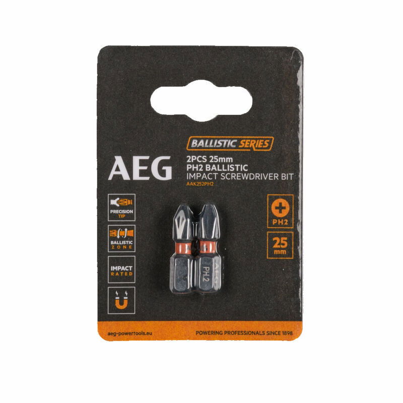 AEG AAK252 PH2 25mm csavarozó bit 2db/bliszter termék fő termékképe
