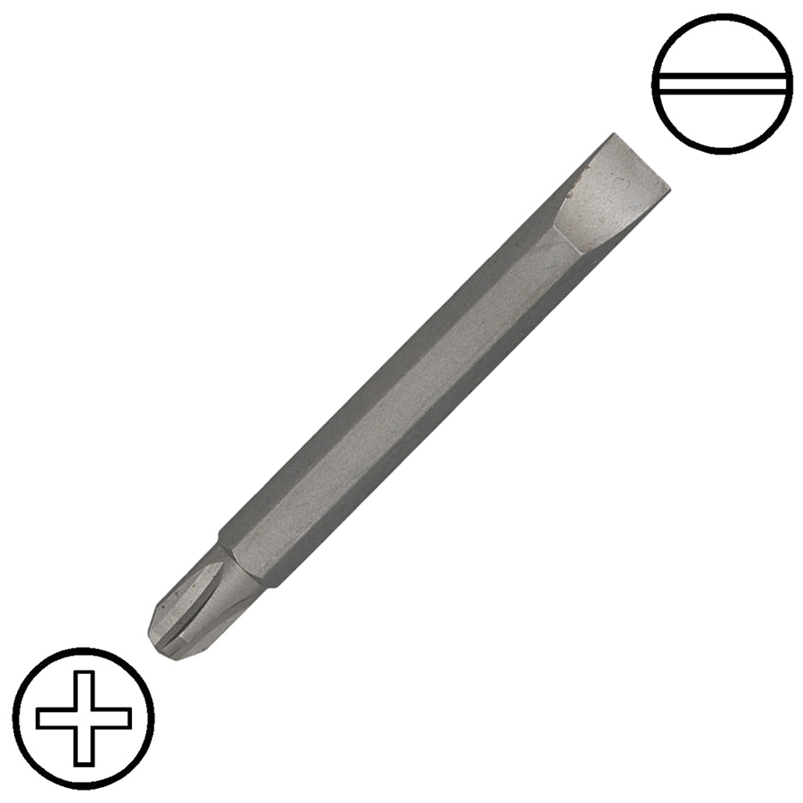 KENNEDY 3/16" hornyos x No.1 kereszthornyos kétvégű csavarbehajtó bit 1/4" hatszög befogással, 60 mm termék fő termékképe