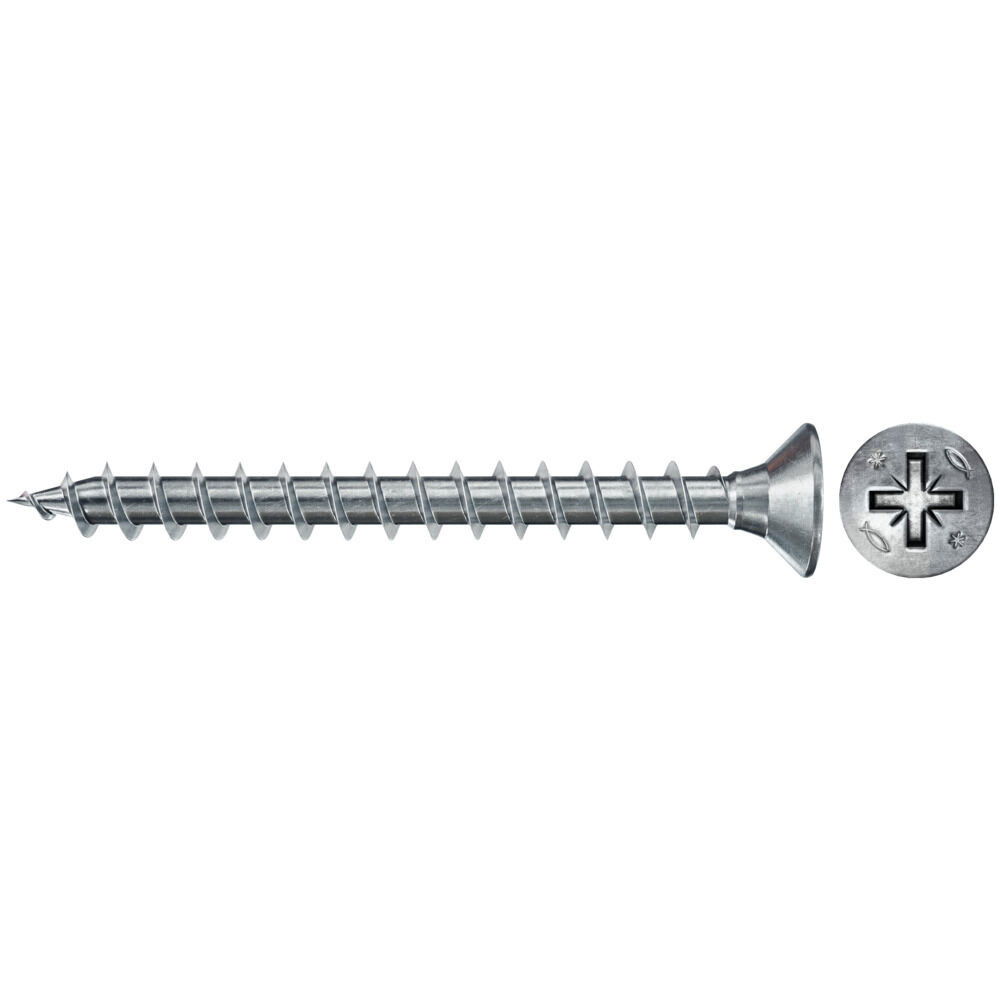 Fischer FPF II CZF 3.0 x 35 BC 1000 süllyesztett fejű, kékre horganyzott végigmenetes csavar, PZ behajtással, 1000 db/csomag termék fő termékképe
