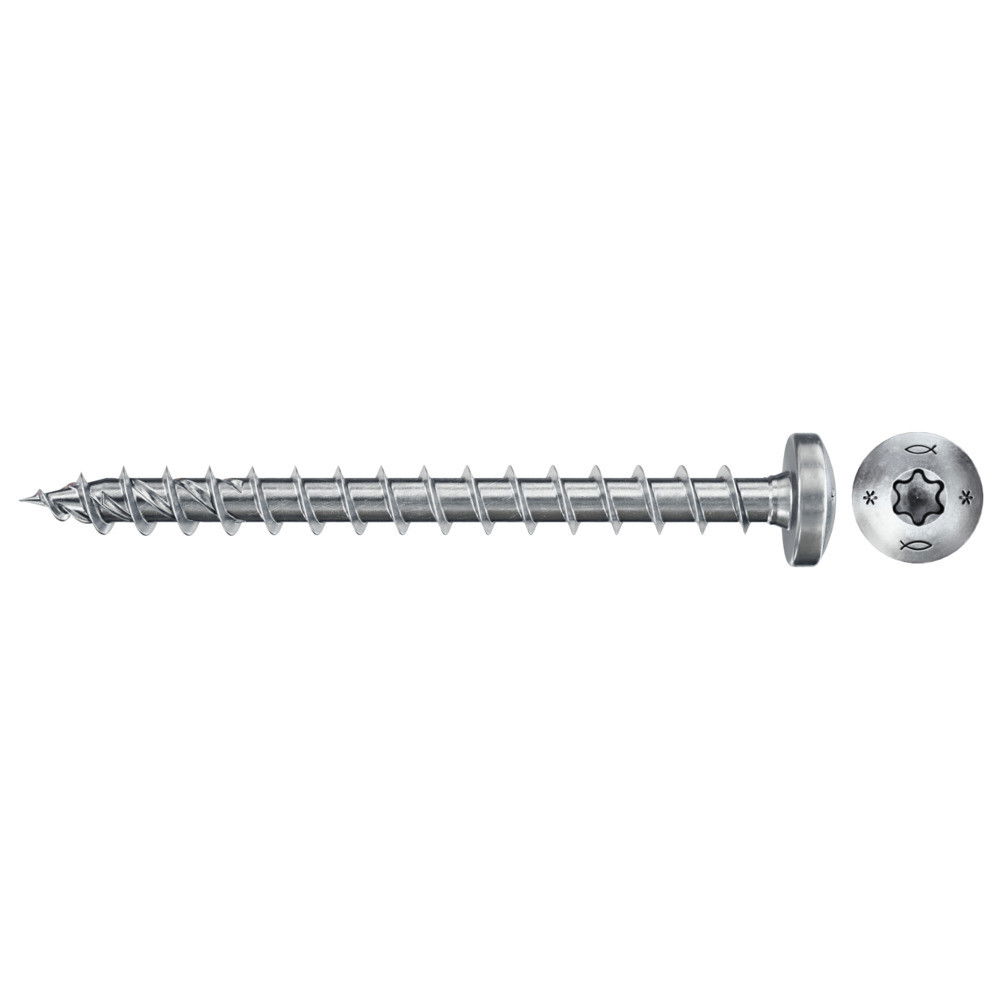 Fischer FPF II PTF 4.0 x 30 BC 200 lencsefejű, kékre horganyzott, végigmenetes forgácslapcsavar TX behajtással, 200 db/csomag termék fő termékképe