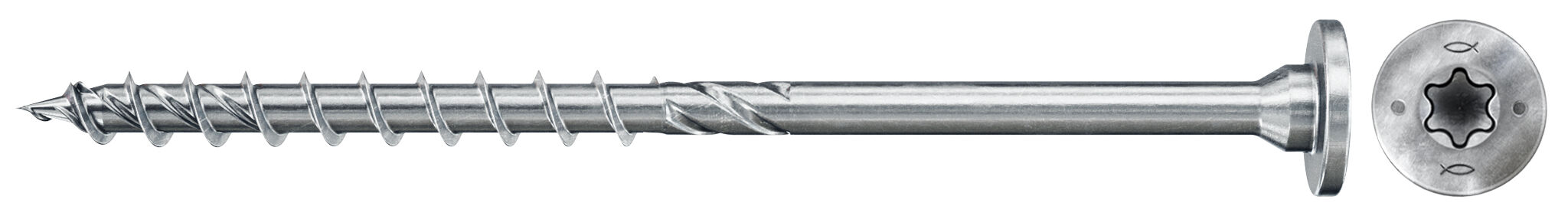 Fischer PowerFast FPF II STP 6.0 x 140 BC 100 lépcsősen süllyesztett fejű, kékre horganyzott részmenetes forgácslapcsavar TX behajtással, 100 db/csomag termék fő termékképe