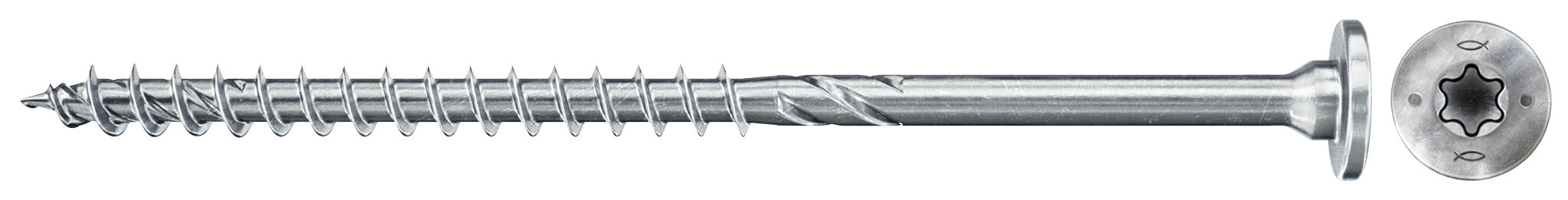 Fischer PowerFast FPF II ST25P 5.0 x 120 BC 100 lépcsősen süllyesztett fejű, kékre horganyzott részmenetes forgácslapcsavar TX behajtással, 100 db/csomag termék fő termékképe